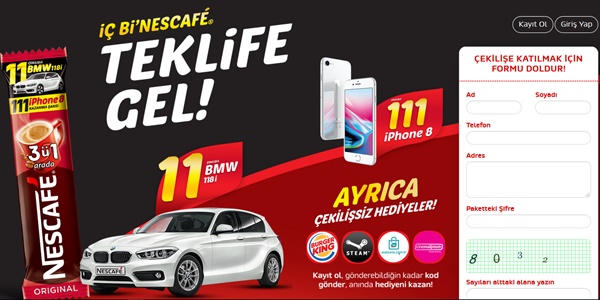 Nescafe Gold Mercedes C180 Cabrio Çekilişi 2018